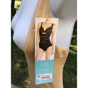 Assets By Spanx 1X Shaping Open-Bust Bodysuit With Adjustable Straps & Breathabl
